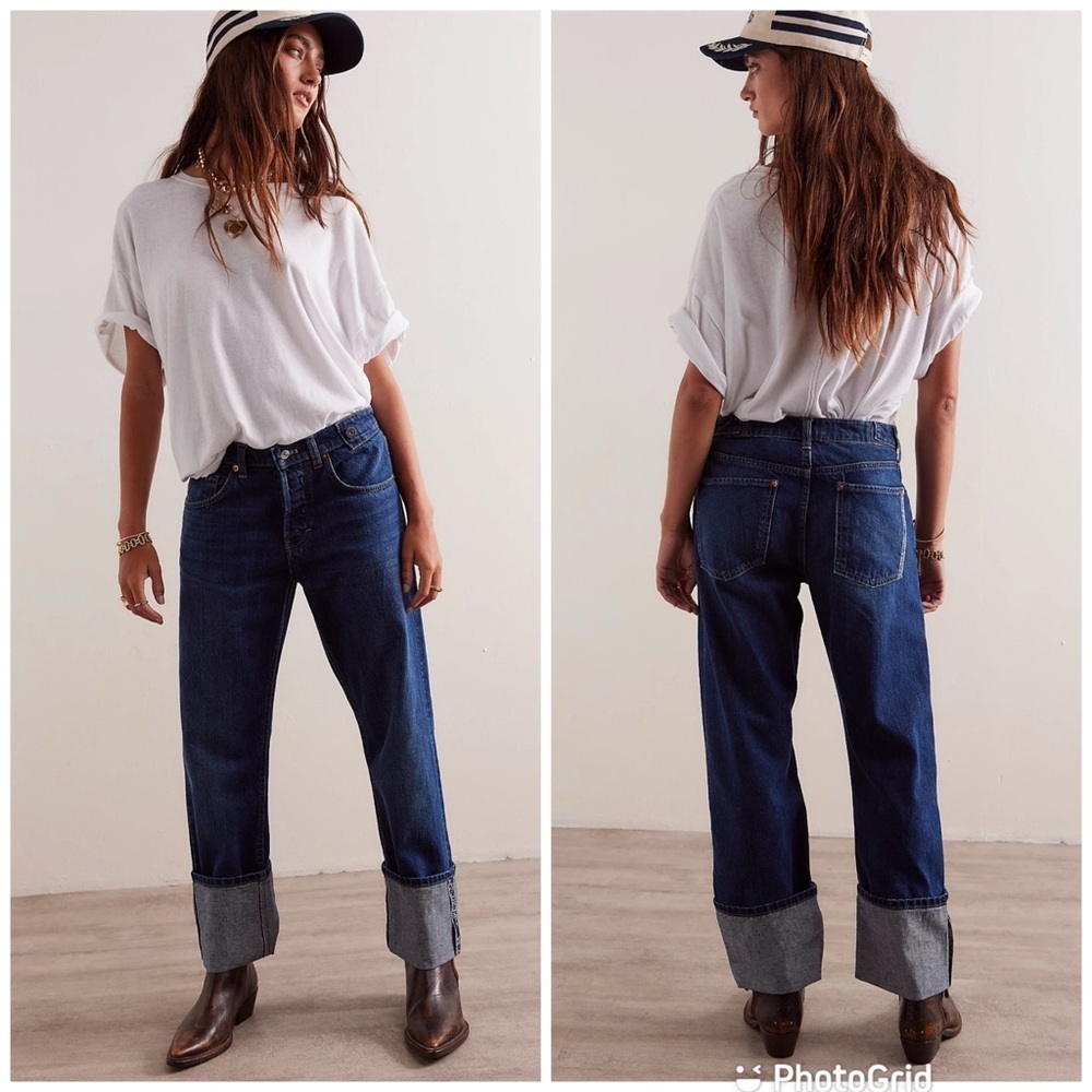 We The Free Slim Shade Selvedge Jeans in Deep Indigo New with Tags!